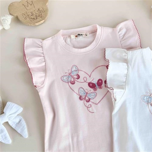 تیشرت بچگانه طرح پروانه 2 تا 6 سال کد 10560