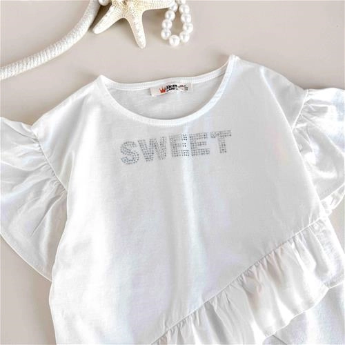 تیشرت بچگانه طرح (sweet) 6 تا 10 سال کد 10567