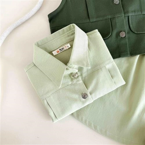 دوتیکه کراپ و دامن کتان 6 تا 11 سال کد 10680