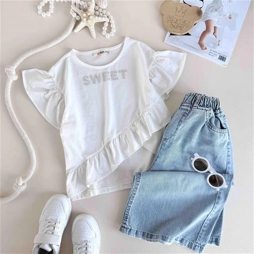تیشرت بچگانه طرح (sweet) 6 تا 10 سال کد 10567