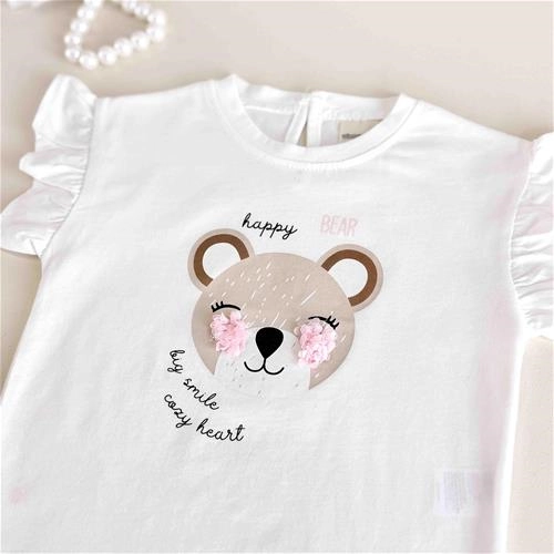 تیشرت بچگانه طرح خرس گلدار 6 ماه تا 30 ماه کد 10563