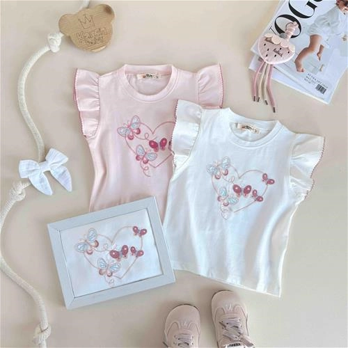 تیشرت بچگانه طرح پروانه 2 تا 6 سال کد 10560