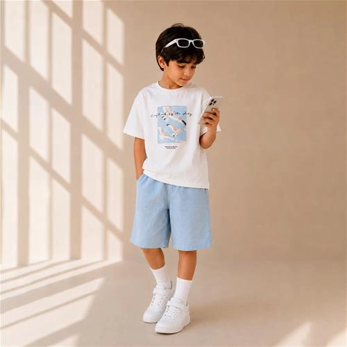 تیشرت وسط پرنده 6 تا 14 سال کد 10573