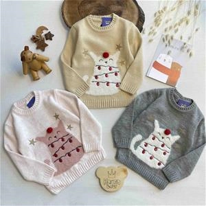 بلوز بافت طرح گربه دخترانه ۱ سال تا ۴ سال کد 151263