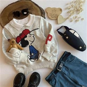 بلوز  ZARA طرح اسنوپی یقه دار ۵ سال تا ۱۴ سال کد 151397