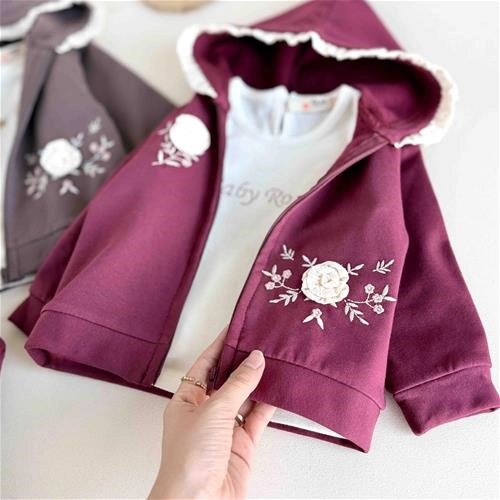 سه تیکه سویشرت و شلوار بچگانه داخل کرک 9 تا 24 ماه و 2 تا 5 سال کد 10706