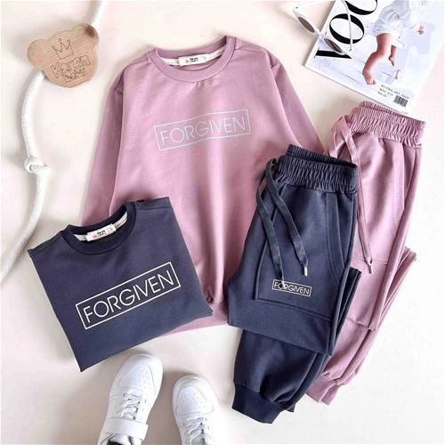 دوتیکه بلوز شلوار  بچگانه 9 سال تا 13 سال کد 9698