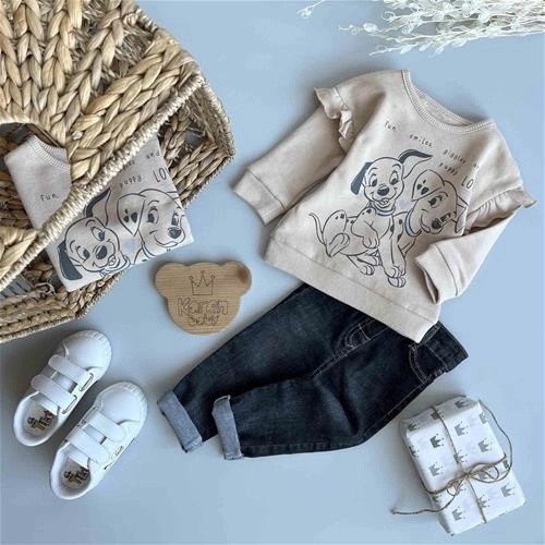 بلوز داخل کرکی طرح سگ خالدار 0 تا 18 ماه کد 171260