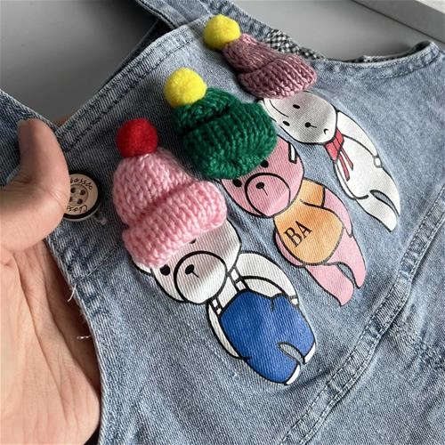 بیلر شلوارکی طرح خرس کلاهدار 2/5 سال تا 8 سال کد 192124