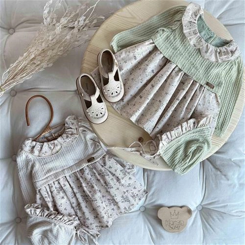 سارافون دوتیکه گل گلی کلاهدار 6 ماه تا 2 سال کد 211555