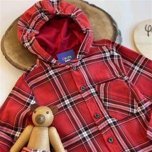 شومیز چهارخونه 2 سال تا 12 سال کد 152115