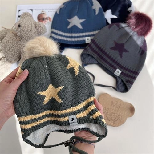 کلاه ستاره داخل خز  1.5 تا 9 سال کد 10022