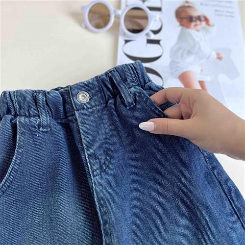 شلوار مام کمرکش جین 5 سال تا 8 سال کد 10148