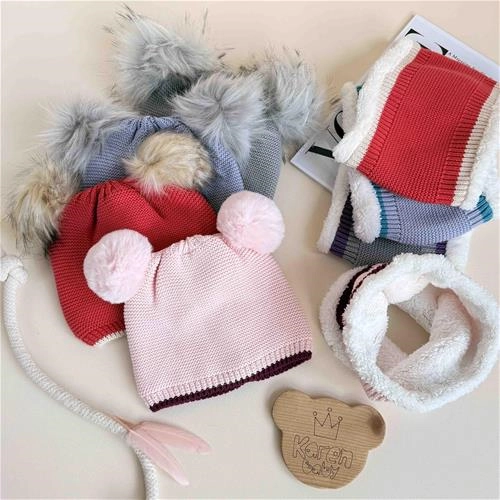 شال کلاه رنگی دو پوم  1.5 سال تا 8 سال کد 10106