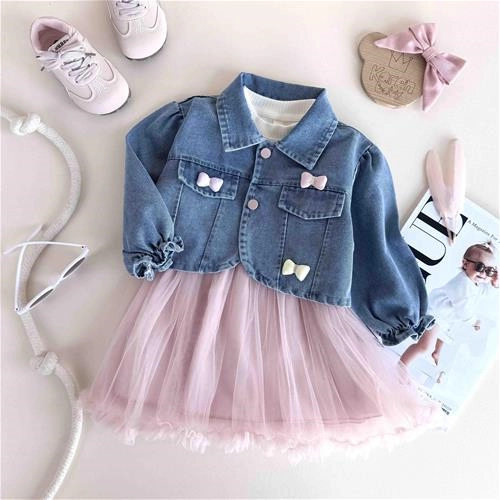 دوتیکه کت سارافون طرح پاپیون 3 سال تا 7 سال کد 10203