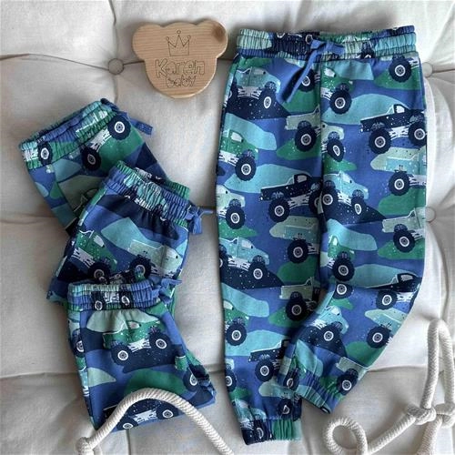 شلوار اسلش راحتی داخل کرک طرح ماشن 2 سال تا 7 سال کد 212232