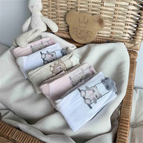 جورابشلواری نخی طرح ستاره برجسته nb  تا 18 ماه کد 214179