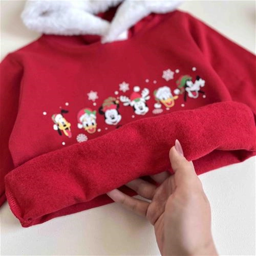 هودی قرمز طرح کریسمسی 3 سال تا 8 سال کد 10090