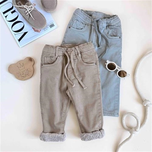 شلوار کتان داخل کرک دار کمرکش 2 سال تا 9 سال کد 10065