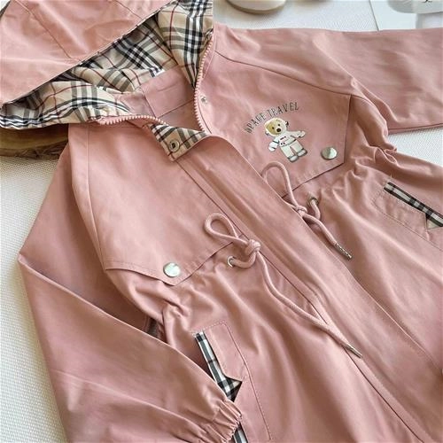 بارانی کتان طرح خرس فضانورد 4 تا 8 سال کد 152223