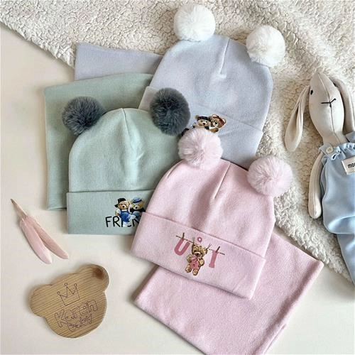 شال کلاه تدی شال حلقه ای 2 سال تا 10 سال کد 10005