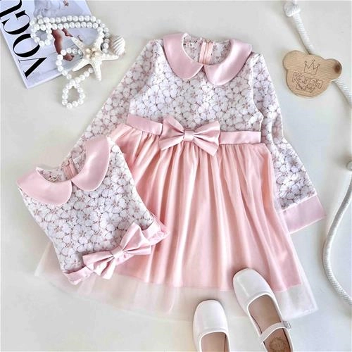 سارافون بچگانه دانتل کارن بی بی 4 تا 10 سال کد 10376