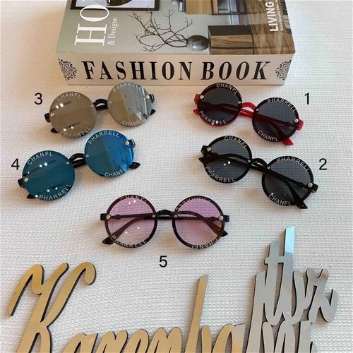 عینک دودی گرد شیشه‌ای کد 1707