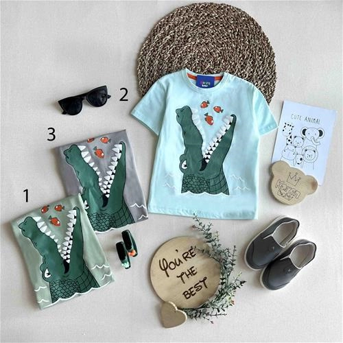 تیشرت طرح کروکدیل 0 تا 8 سال کد 161147