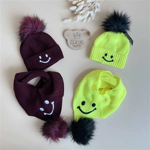 شال کلاه طرح لبخند 1 سال تا 14 سال کد 151319