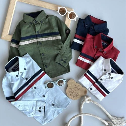 شومیز پسرانه طرحدار مناسب 1 تا 3 سال کد 151531