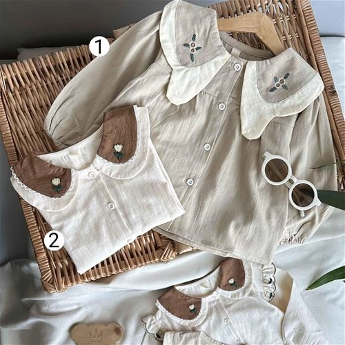 شومیز یقه بی بی گل دراز 2 سال‌ تا 7 سال کد 212114