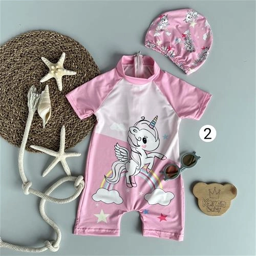 مایو آستین کوتاه زیپ دار 3 سال تا 10 سال کد 206322