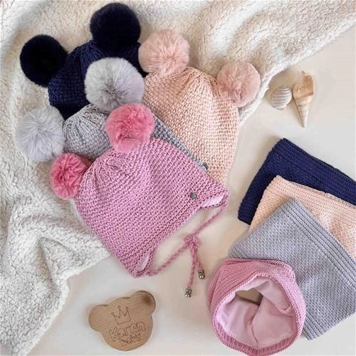 شال کلاه دو پوم شال حلقه ای 1.5 سال تا 10 سال کد 10001