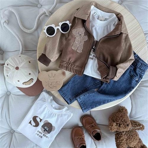 سه تیکه آستین چرم تدی 9 ماه تا 24 ماه کد9381 211525