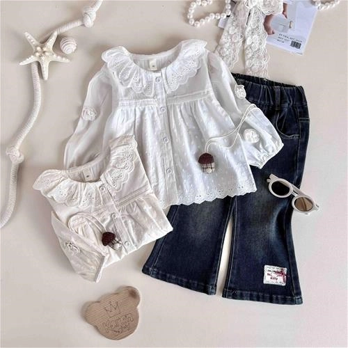 شومیز بچگانه یقه بی بی 1.5 سال تا 5 سال کد 10215