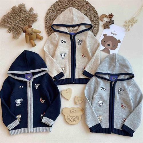 ژاکت بافت طرح حیوانات ۱ سال تا ۴ سال کد 151289