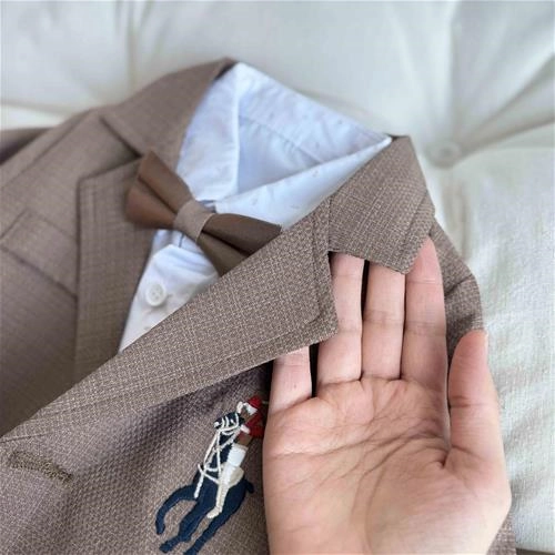 پنج تیکه کت شلوار پاپیون پولو 1 سال تا 8 سال کد9326 (211513)