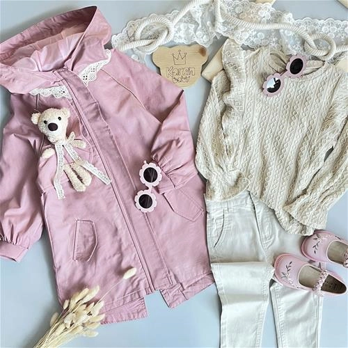 بارانی عروسکدار 6 سال تا 10 سال کد 181182-181181