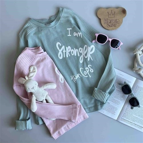 بلوز کراپ آستین کبریتی 5 سال تا 9 سال کد 205134