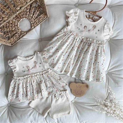 سارافون گل و دختر  9 ماه تا 24 ماه کد 221145