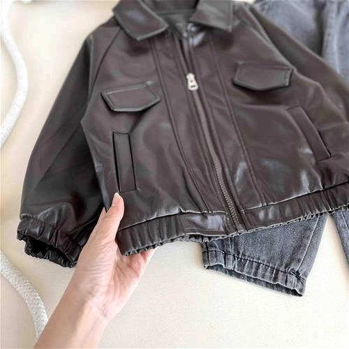سویشرت چرم بچگانه 2 تا 6 سال کد 10736