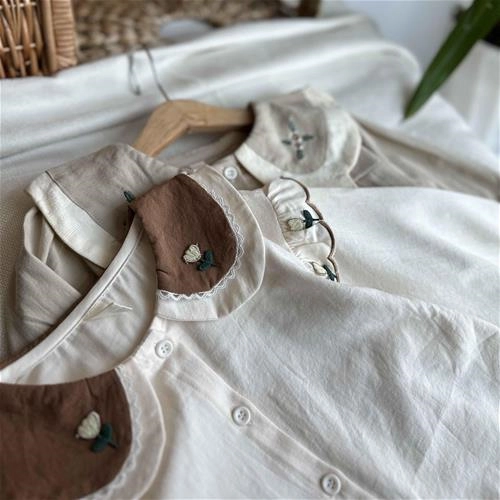 شومیز یقه بی بی گل دراز 2 سال‌ تا 7 سال کد 212114