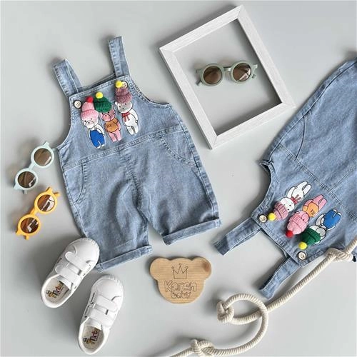 بیلر شلوارکی طرح خرس کلاهدار 2/5 سال تا 8 سال کد 192124