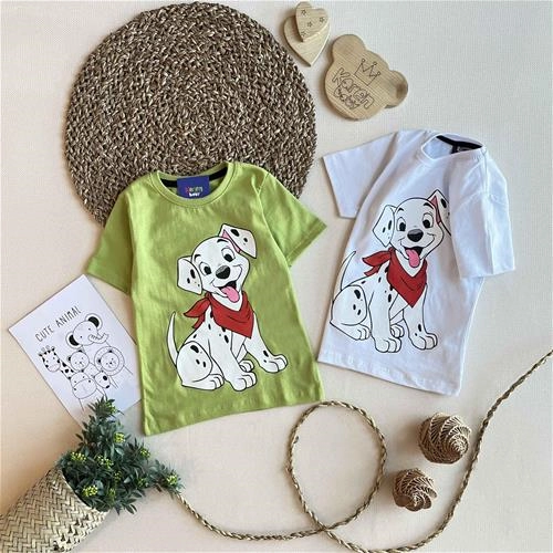 تیشرت طرح سگ خالدار 0 تا 8 سال کد 161163