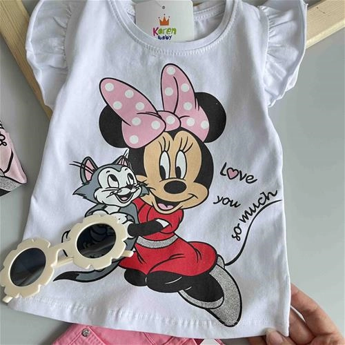 تیشرت طرح مینی و گربه 0 تا 4 سال کد 161170