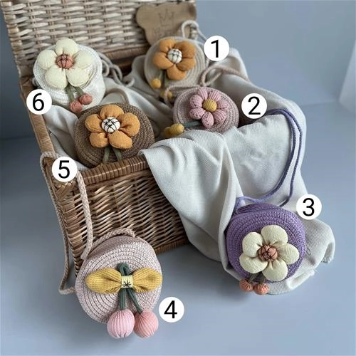 کیف حصیری طرح گل کد 206208