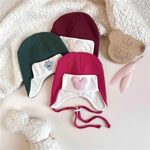 کلاه نقلی پیشانی دار داخل پلار 3 ماه تا 2 سال کد 9993