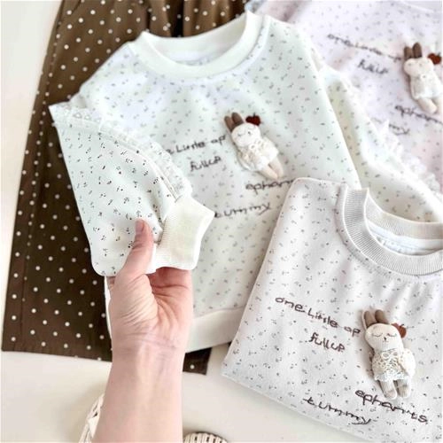 بلوز دورس گل گلی طرح خرگوش 1 تا 5 سال کد 10289