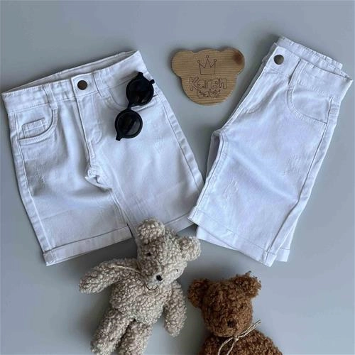 شلوارک سفید کتان 2 سال تا 16 سال کد 206345