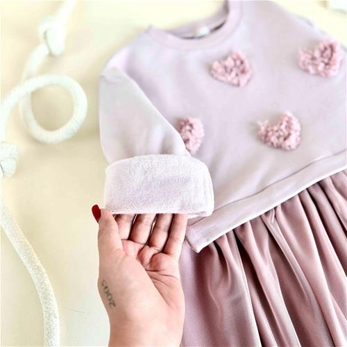 سارافون داخل کرکدار طرح قلبی 3 تا 6 سال  کد 10765